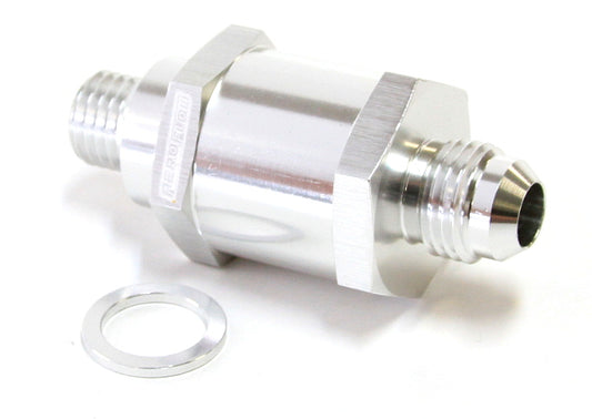 AF615-08S - M12 X 1.5MM X -8AN CHECKVALVE SILVER MALE TO MALE BOSCH PUMP