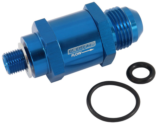 AF616-08 - M10 X 1.0MM X -8AN CHECK VALVEBLUE MALE TO MALE BOSCH PUMP