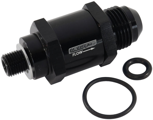 AF616-08BLK - M10 X 1.0MM X -8AN CHECK VALVEBLACK MALE TO MALE BOSCH PUMP