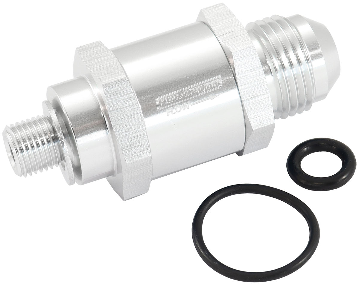 AF616-08S - M10 X 1.0MM X -8AN CHECK VALVESILVER MALE TO MALE BOSCH PUMP