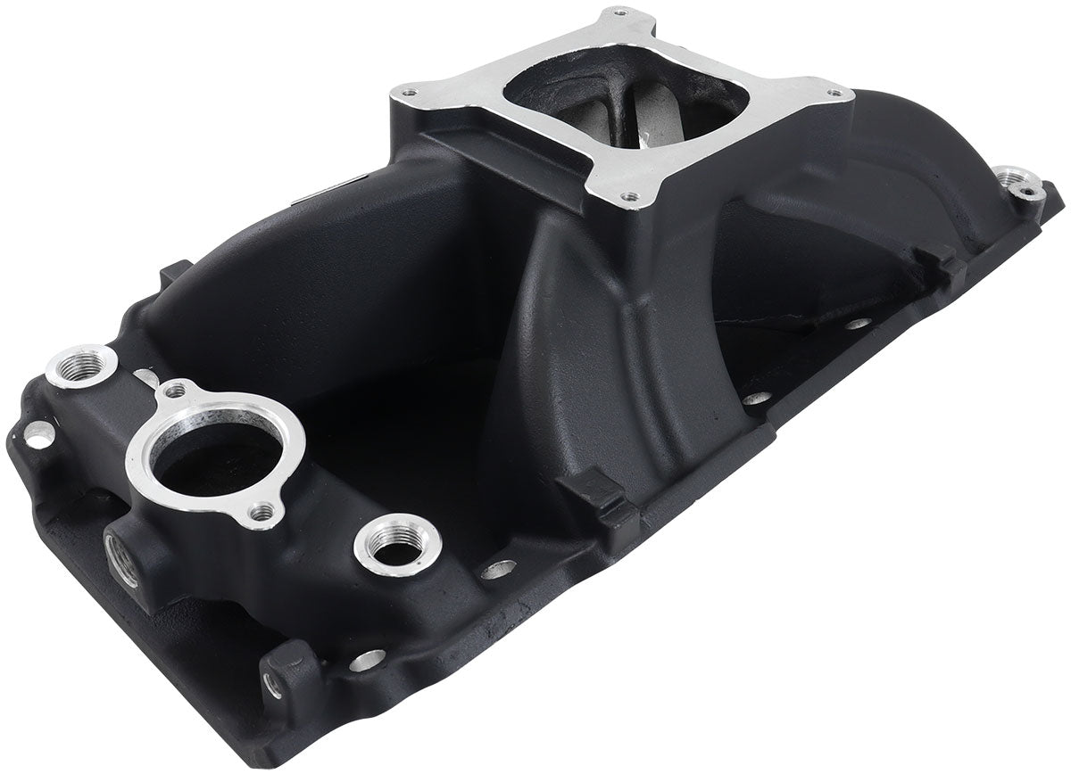 AF6210-1002 - BBC HI RISE INTAKE MANIFOLD SINGLE PLANE OVAL 454 BLACK