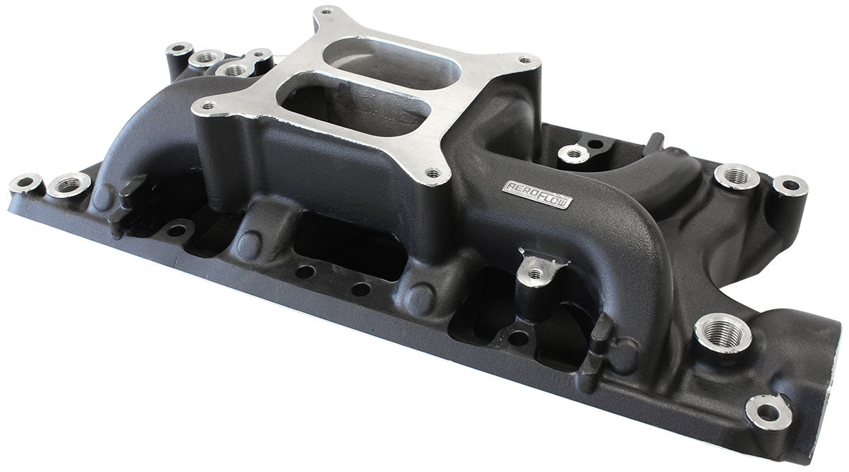 AF6210-2001 - SBF AIR GAP INTAKE MANIFOLD DUAL PLANE FORD 302 BLACK