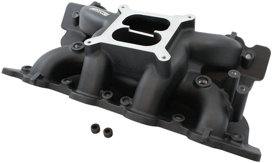 AF6210-2002 - FORD CLEVELAND AIR GAP INTAKE MANIFOLD DUAL PLANE BLACK 351C Aeroflow - AF6210-2002