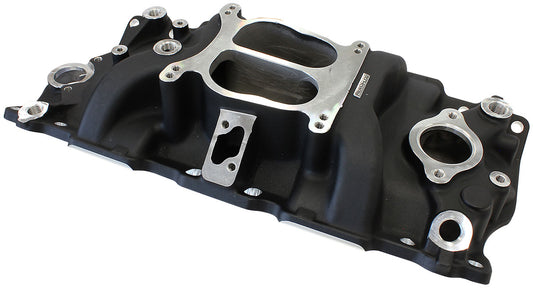 AF6211-1000 - SBC CLASSIC INTAKE MANIFOLD DUAL PLANE CHEV 350 BLACK