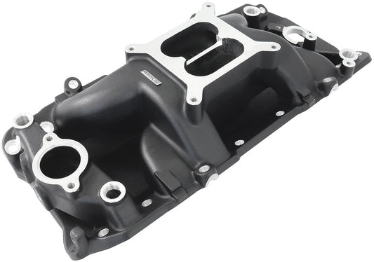 AF6211-1001 - BBC AIR GAP INTAKE MANIFOLD DUAL PLANE CHEV 454 BLACK OVAL