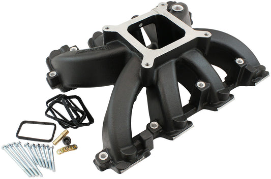 AF6240-6005 - GM LS CARBY HI RISE INTAKE BLAMANIFOLD RECTANGLE NON EFI LS3LS3 BLACK Aeroflow- 6240-6005