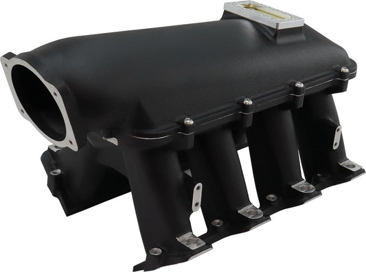 AF6263-5001 - GM LS MODULAR INTAKE MANIFOLD CATHEDRAL PORT HI RISE EFI BLACK Aeroflow - AF6263-5001