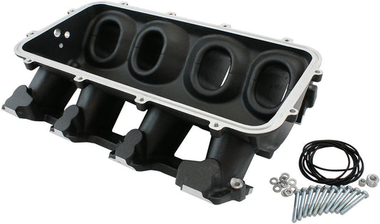 AF6279-5000 - LOW RISE NON EFI GM LS BASE MODULAR INTAKE MANI CATHEDRAL PORT BLACK AF 6279-5000