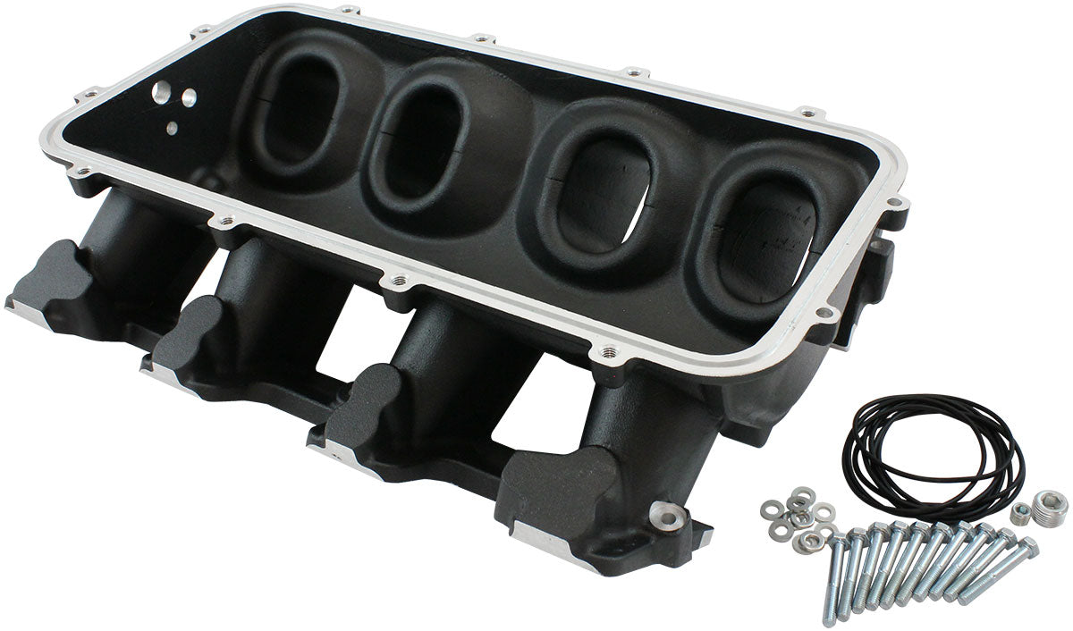 AF6279-6000 - LOW RISE NON EFI GM LS BASE MODULAR INTAKE MANI RECTANGLE PORT BLACK AF 6279-6000