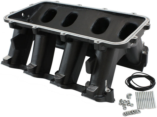 AF6279-6002 - HI RISE NON EFI GM LS BASE MODULAR INTAKE MANI RECTANGLE PORT BLACK AF 6279-6002