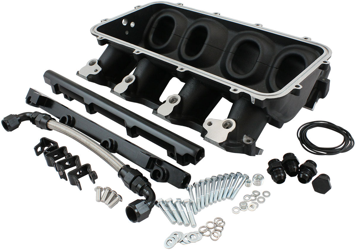 AF6279-6003 - LOW RISE EFI GM LS BASE INTAKEMODULAR MANIFOLD RECTANGLE PORT BLACK AF 6079-6003