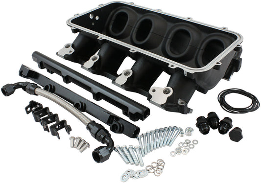 AF6279-6003 - LOW RISE EFI GM LS BASE INTAKEMODULAR MANIFOLD RECTANGLE PORT BLACK AF 6079-6003