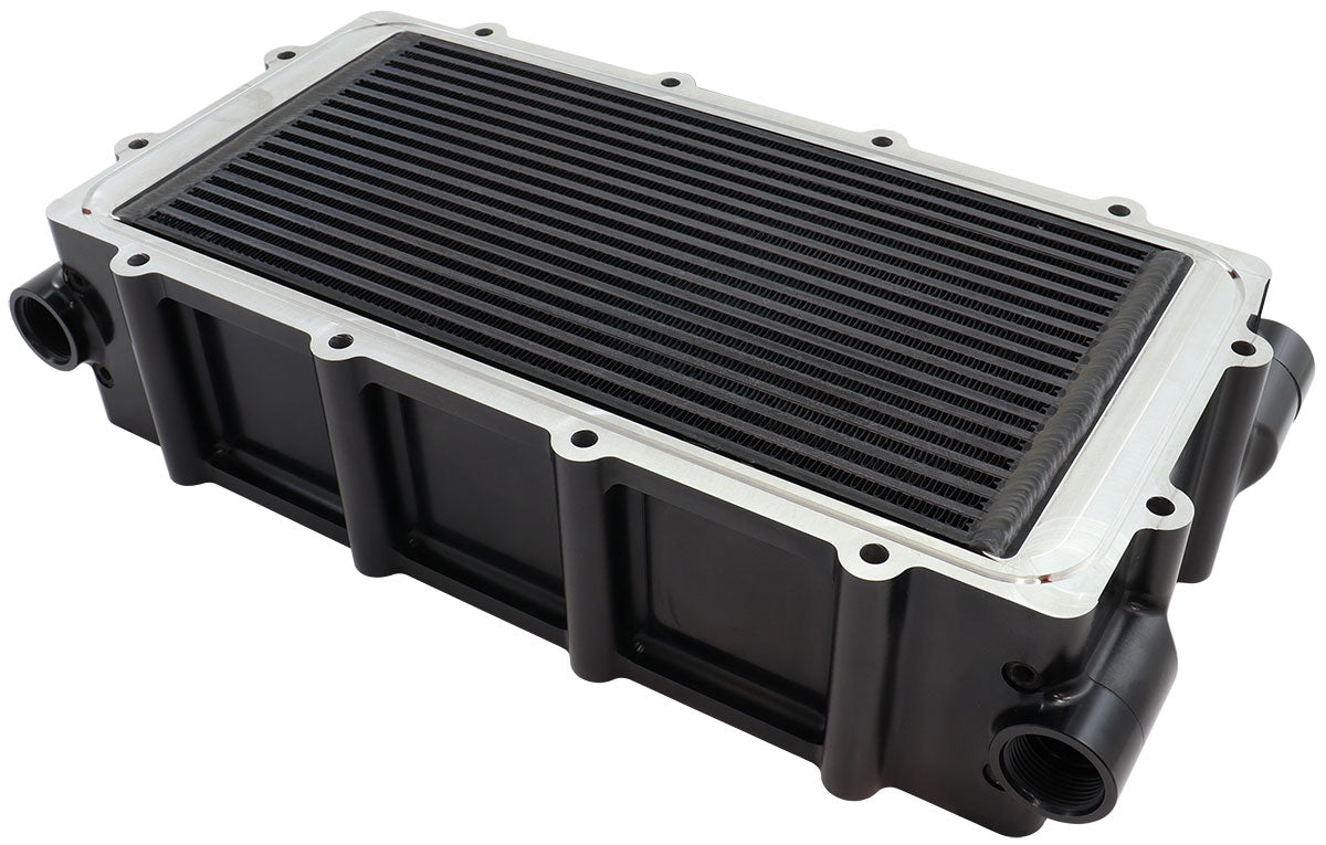 AF6288-0000 - 4" WATER TO AIR MODULAR INTAKEMANIFOLD INTERCOOLER BLK -16 ORB Aeroflow AF 6288-0000