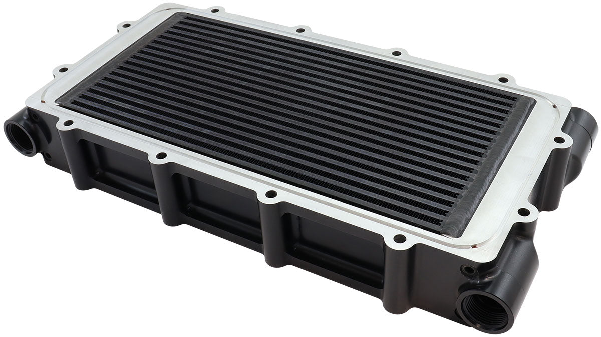 AF6288-0001 - 2-3/4" WATER TO AIR MODULAR INTAKE MANIFOLD INTERCOOLE BLK-16 ORB Aeroflow AF 6288-0001