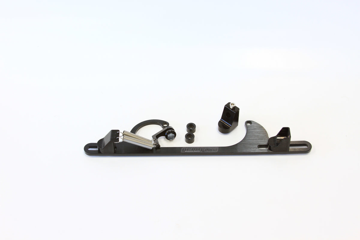 AF64-2001BLK - BILLET THROTTLE CABLE BRACKET BLACK SUITS 4150 STYLE