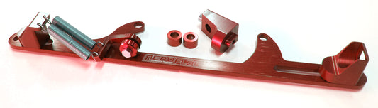 AF64-2002R - BILLET THROTTLE CABLE BRACKET RED SUITS 4500 STYLE