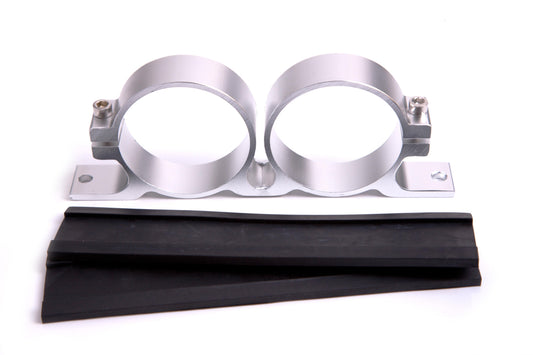 AF64-2015S - BILLET FUEL PUMP BRACKET BOSCHSILVER DUAL SUITS ALL BOSCH
