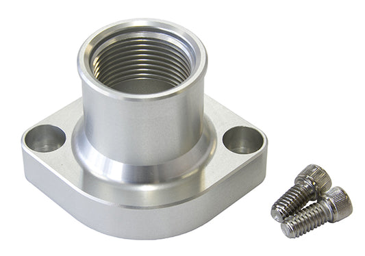 AF64-2021S - BILLET THERMOSTAT HOUSING SILVFORD 351C STRAIGHT UP CLEVELAN-16ORB Aeroflow - AF 64-2021S