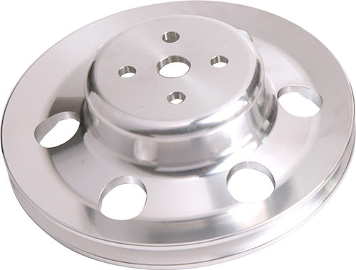 AF64-2023 - BILLET WATER PUMP V PULLEY POLISHED SUIT 302 351C FORD