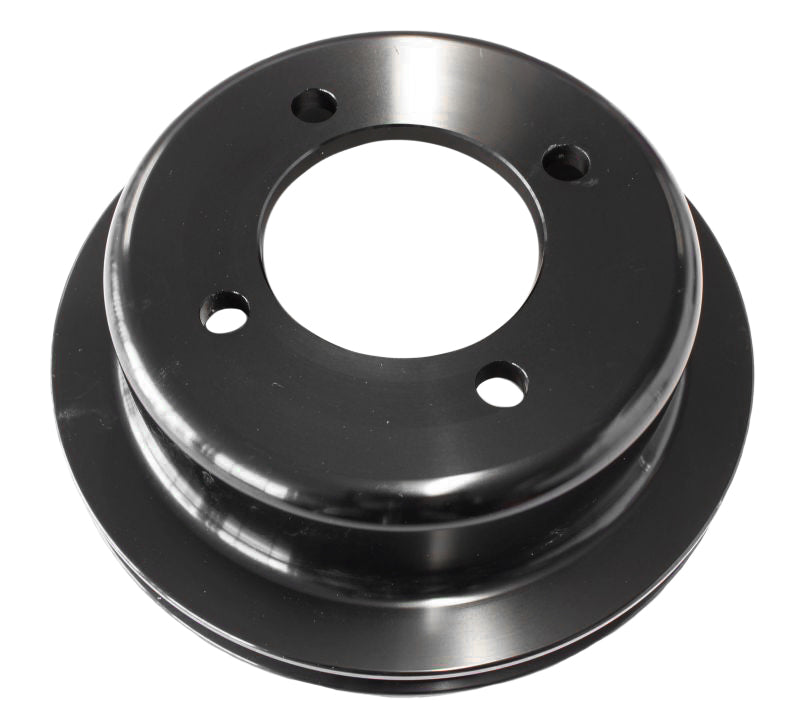 AF64-2024BLK - BILLET CRANK V PULLEY 4 BOLT BLACK SUIT 302 351C FORD