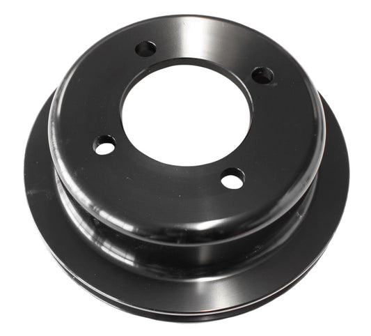 AF64-2024BLK - BILLET CRANK V PULLEY 4 BOLT BLACK SUIT 302 351C FORD