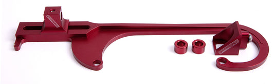 AF64-2026R - BILLET THROTTLE CABLE BRACKET RED SUITS 4150 STYLE CARBS