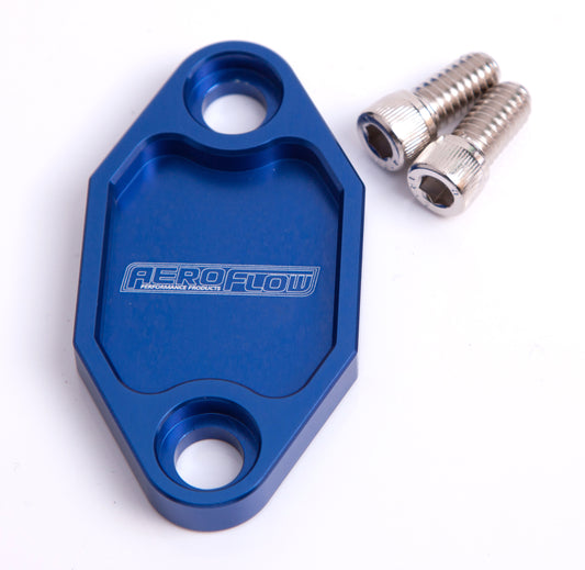 AF64-2029 - BILLET FUEL PUMP BLOCK OFF PLATE BLUE SUITS HOLDEN 308