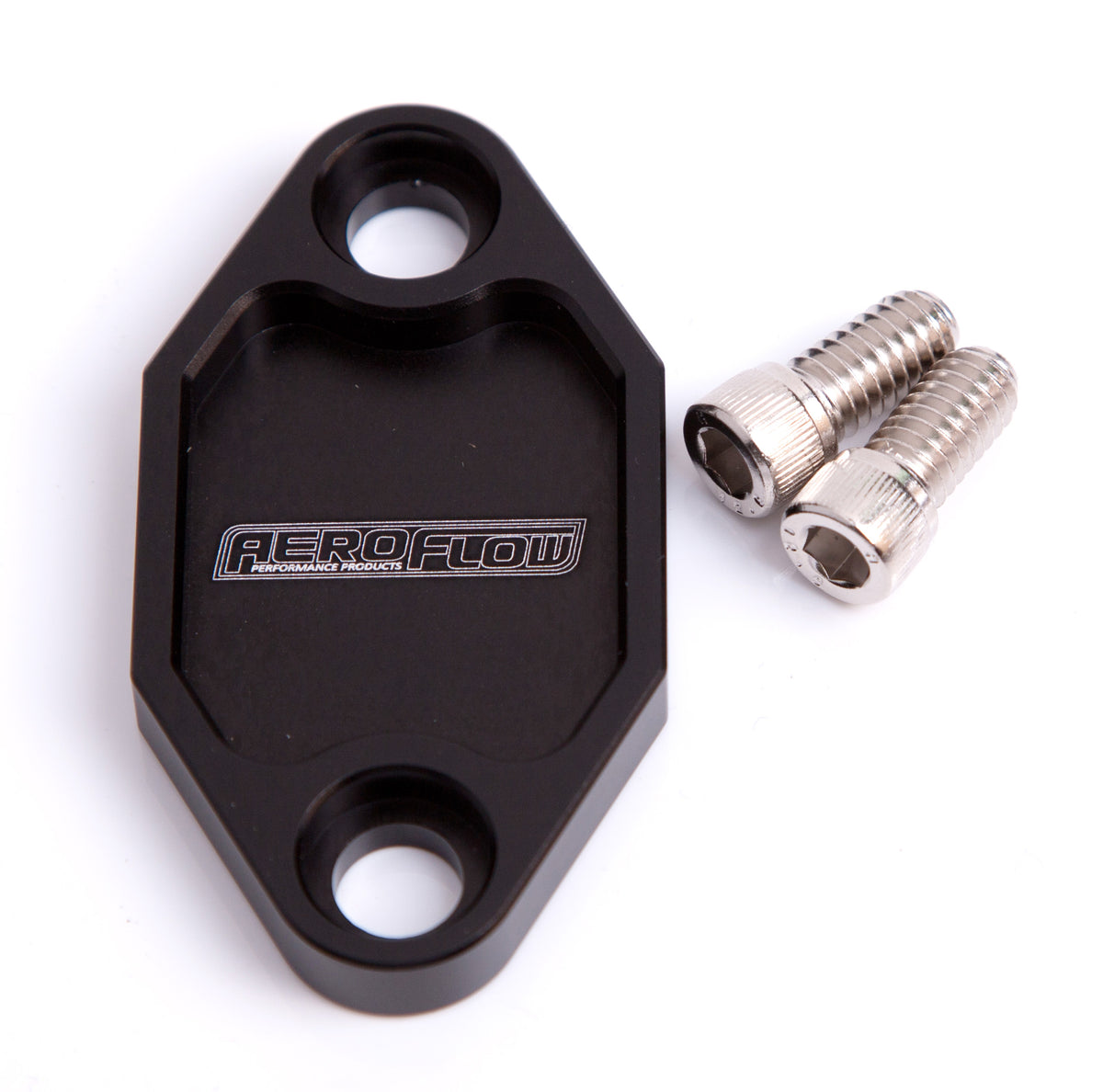 AF64-2029BLK - BILLET FUEL PUMP BLOCK OFF PLATE BLACK SUITS HOLDEN 308