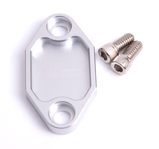 AF64-2029S - BILLET FUEL PUMP BLOCK OFF PLATE SILVER SUITS HOLDEN 308
