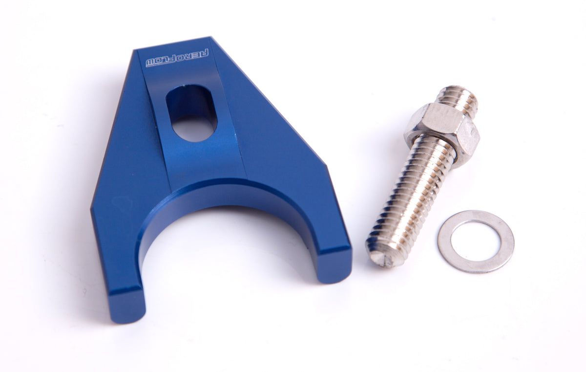 AF64-2032 - BILLET DISTRIBUTOR HOLD DOWN BLUE BRACKET SUITS ALL CHEV