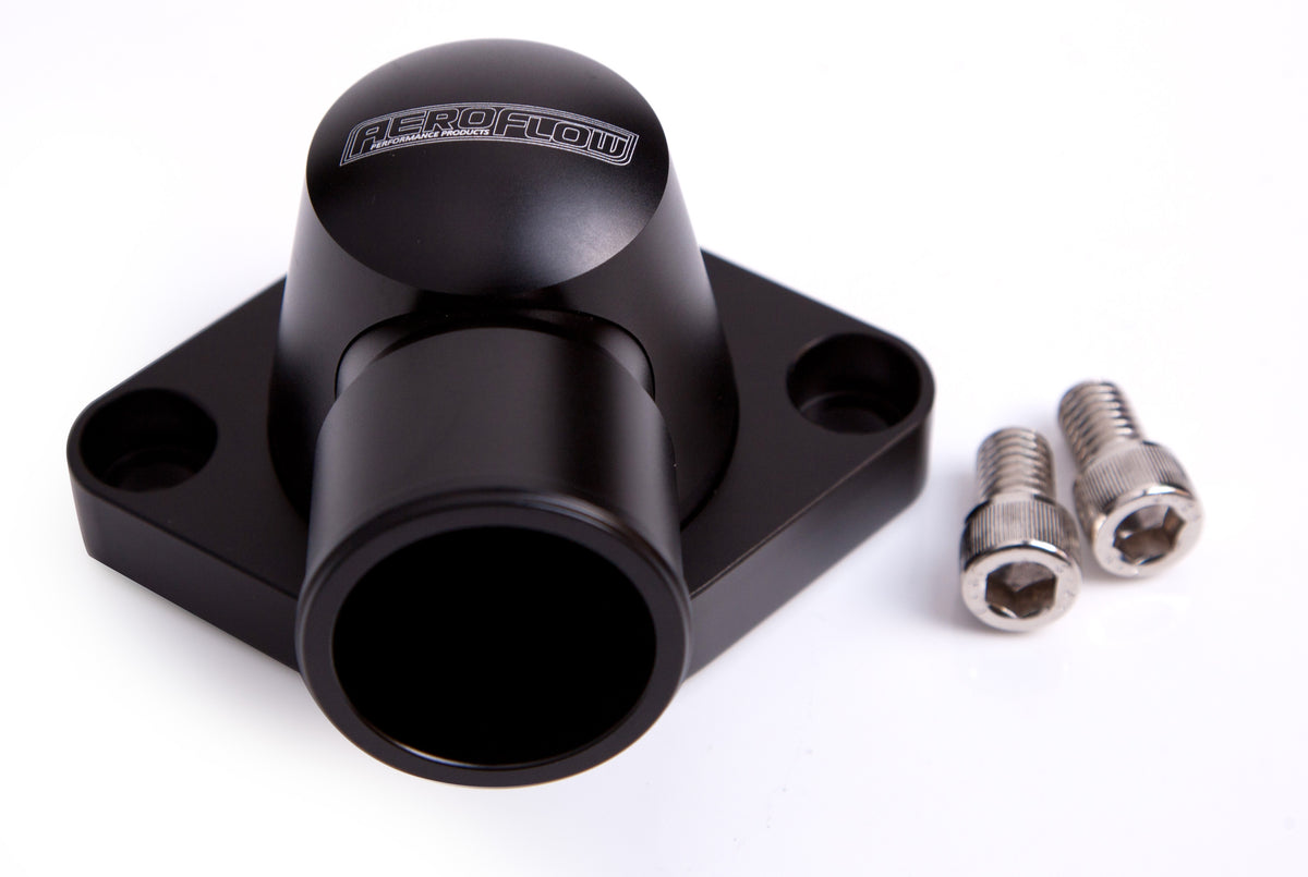 AF64-2034BLK - BILLET THERMOSTAT HOUSING SBC BBC HOLDEN BLACK SWIVEL