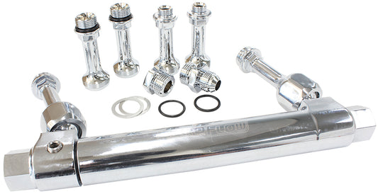 AF64-2037C - ADJUSTABLE FUEL LOG BG HOLLEY CHROME 1 & 2 METERING BLOC