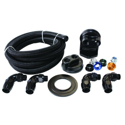 AF64-2042 - Single Billet Oil Filter Remote Mount Kit