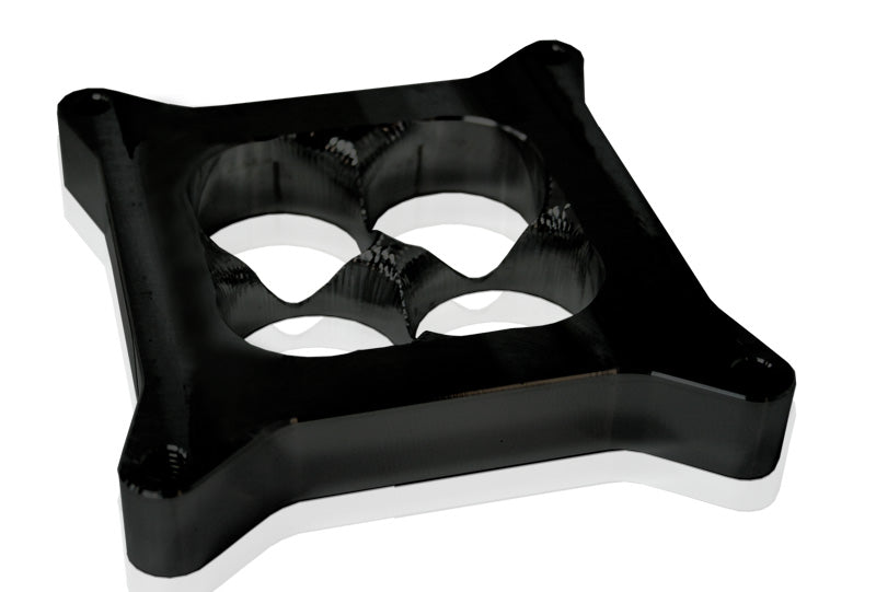 AF64-2044BLK - VELOCITY CARB SPACER 4150 1" BLACK BOLTON HORSEPOWER SQUARE