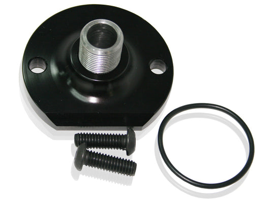 AF64-2055BLK - CHEV SPIN ON FILTER MOUNT BILLET NON BYPASS