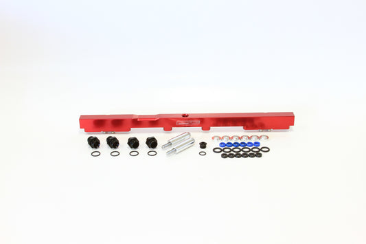 AF64-2059R - FUEL RAIL KIT SUIT TOYOTA 2JZSUITS 14MM INJECTORS RED