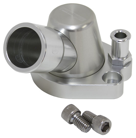 AF64-2091S - BILLET THERMOSTAT HOUSING SILVHOLDEN V8 HEATER 90 DEG SWIVEL253 308 Aeroflow - AF 64-2091S