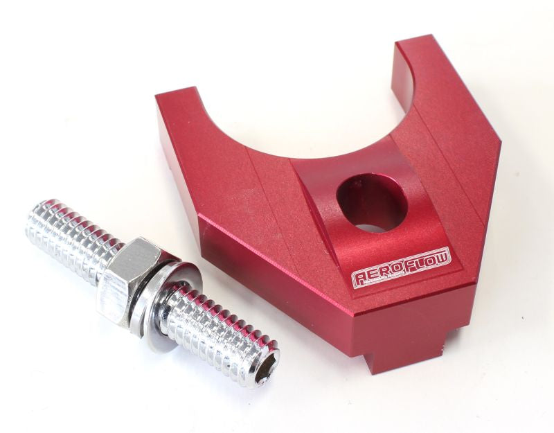 AF64-2093R - BILLET DISTRIBUTOR HOLD DOWN RED LARGE V2 WINDSOR & 351C
