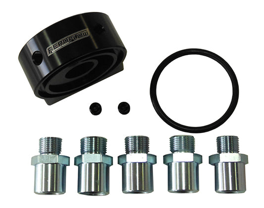 AF64-2108 - billet sandwich adapter -8ORB ports 2 x 1/8"