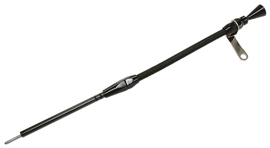 AF64-2109BLK - Stainless Steel Flexible Engine Dipstick - Black Suit SB Chevy (Late Model Drivers Side)