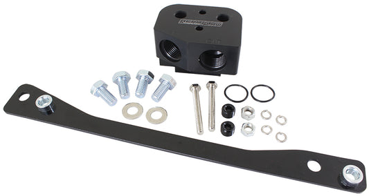 AF64-2114BLK - LS OIL COOLER ADAPTER -8ORB FRONT SUMP VT VX VY VZ