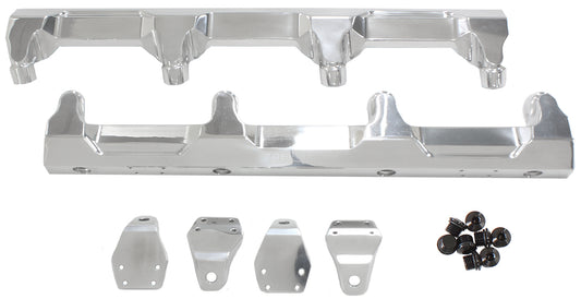 AF64-2124P - GM LSA SUPERCHARGED FUEL RAIL -8ORB INLETS / OUTLETS BILLET