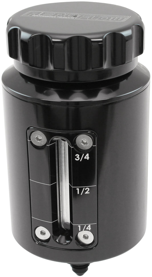 AF64-2154BLK - BRAKE RESERVOIR SIGHT GLASS REMOTE BILLET RESERVOIR BLACK CLUTCH Aeroflow AF 64-2154BLK