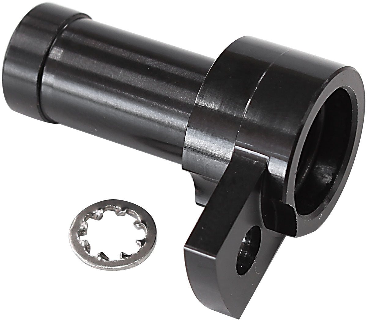 AF64-2170BLK - 40mm FUEL PUMP INLET ADAPTER 3/8" BARB