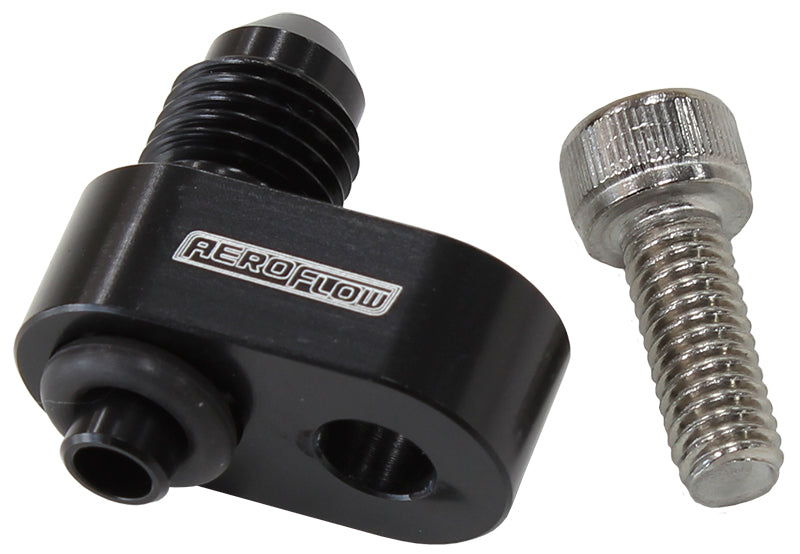AF64-2186BLK - HOLDEN / GM LS WATER CROSS OVER ADAPTER -4AN STEAM VENT
