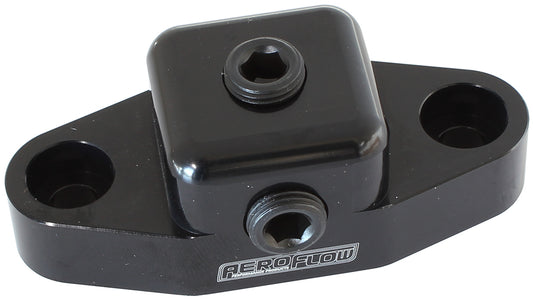 AF64-2189BLK - GM LS OIL PORT ADAPTER ALLOWS TWIN TURB, SINGL TURB & GAUGE