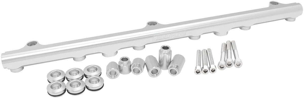 AF64-2210S - FUEL RAIL KIT NISSAN RB25 SILVER -8ORB NON-NEO TOP FEED