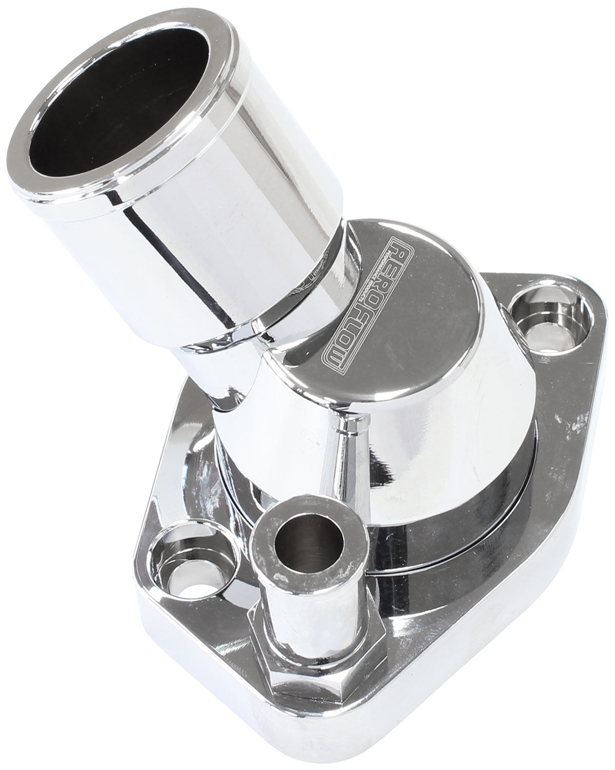 AF64-2233C - BILLET THERMOSTAT HOUSING CHROFORD WINDSOR 45 DEG SWIVEL SBF Aeroflow - AF 64-2233C