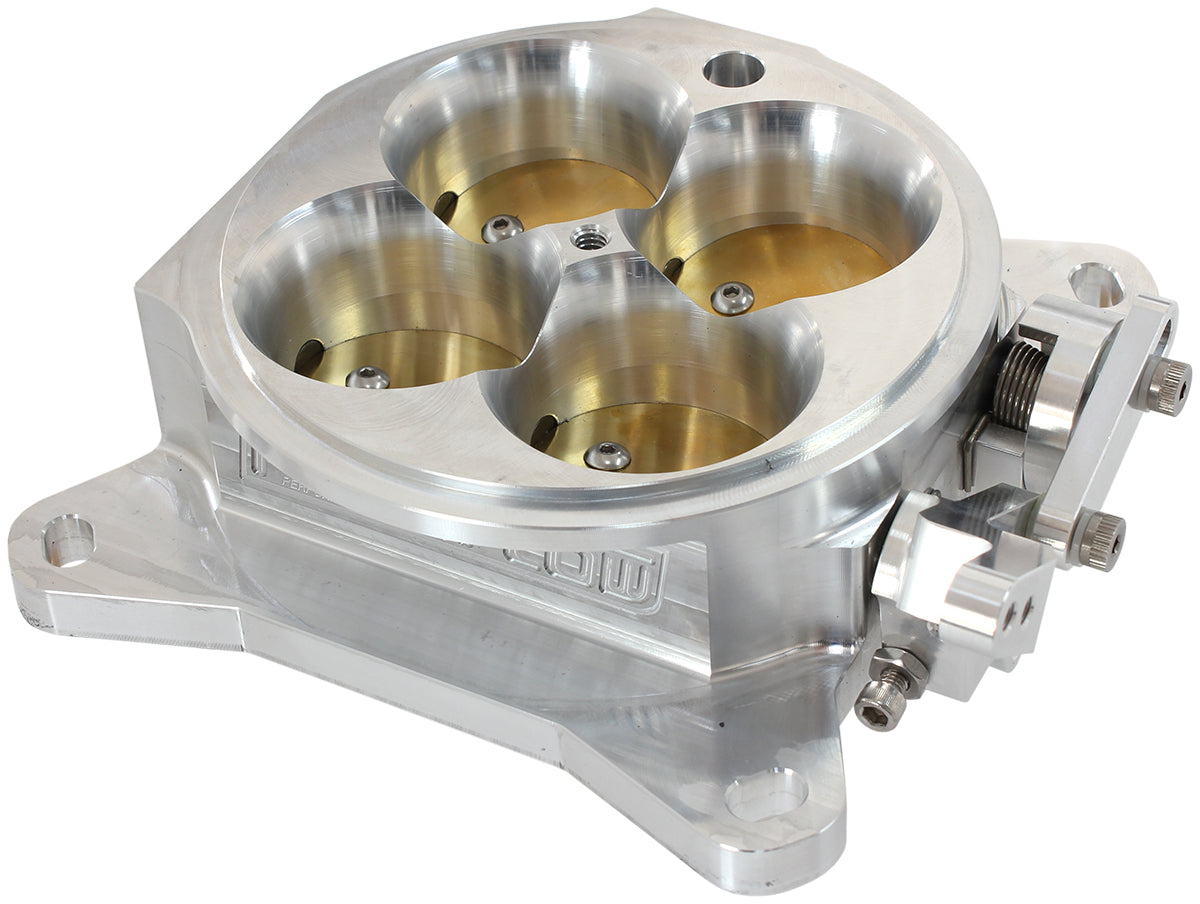 AF64-2250 - Billet Aluminium 4 Barrel 1375cfm Throttle Body Natural Finish. Suit 4150/4500