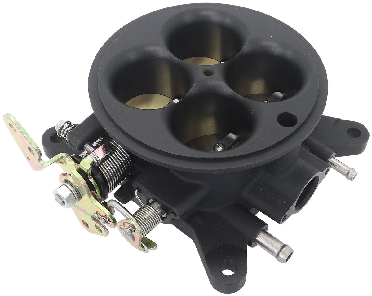 AF64-2251BLK - 4BBL Cast Throttle Body 4150 black square bore 4 barrell